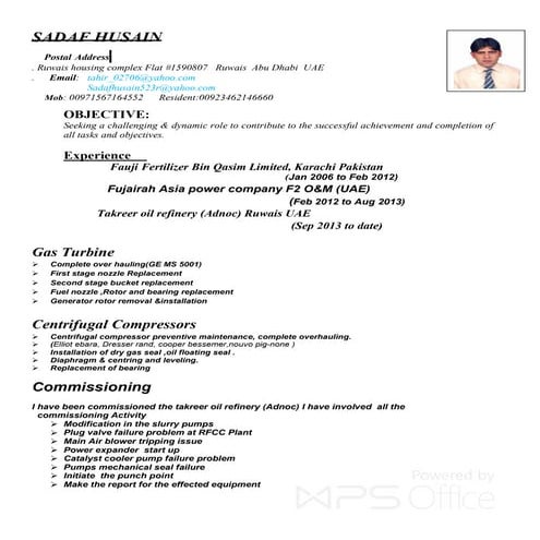 sadaf husain cv