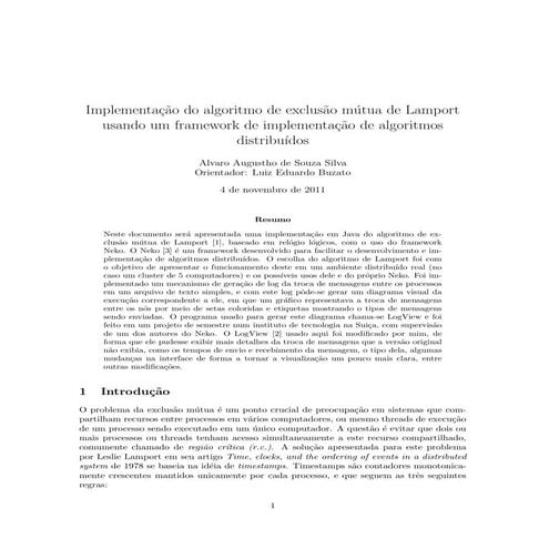 Algoritmo lamport | PDF