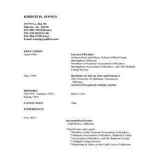 KRISTI D. JONES RESUME