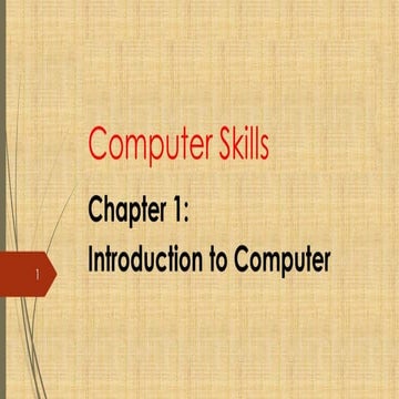 Introduction to Computer Computer Skills | PPTX