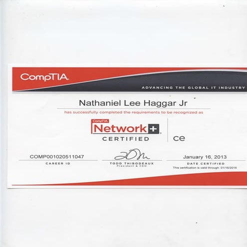 CompTIA N+ Certificate | PDF