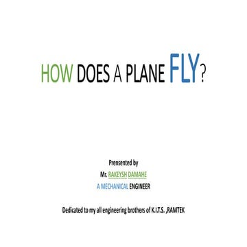 How does a plane fly