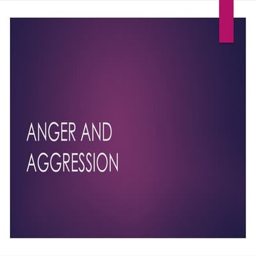 Anger and aggression disorder in mental health nursing