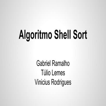 Algoritmo Shell Sort