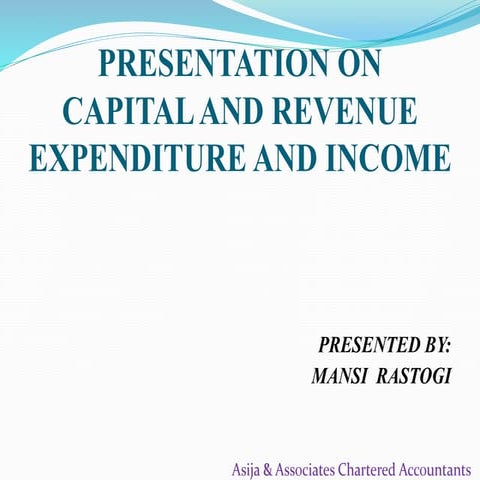 Revenue & Capital Expenses