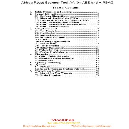How to use Abs Airbag Scanner Tool | VtoolShop
