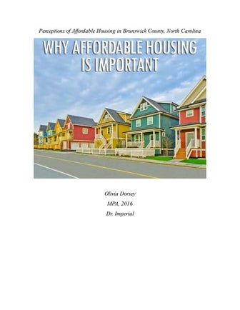 Perception of Affordable Housing in Brunswick County