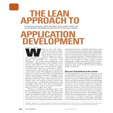 Lean approach to IT development