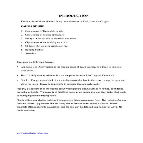 FIRE SAFETY AWARENESS | PDF