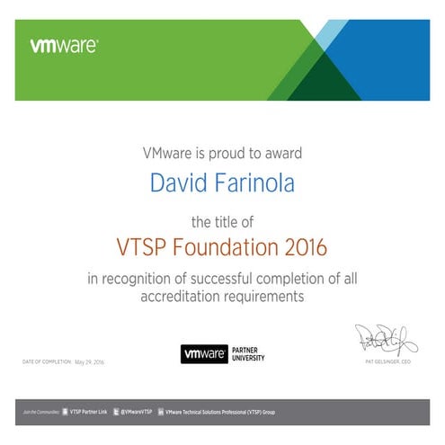 VTSP Foundation 2016
