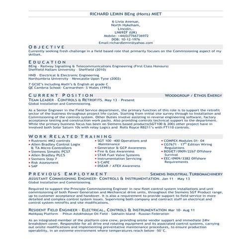 RICHARD LEMIN  CV 2016