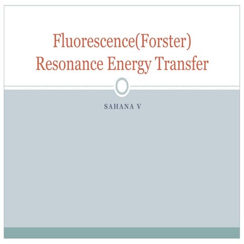 Fluorescence(Forster) Resonance Energy Transfer