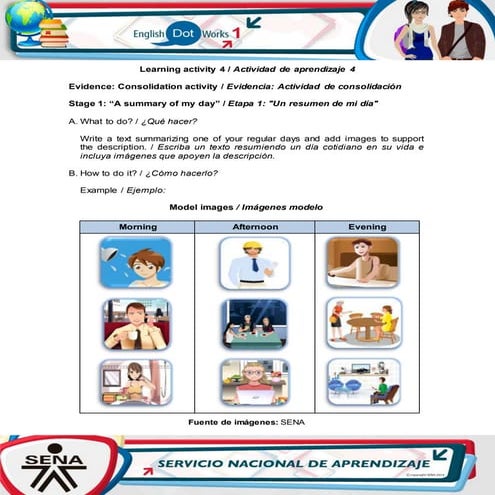 ENGLISH DOT WORKS 1: Aa4 evidence 4:consolidation activity