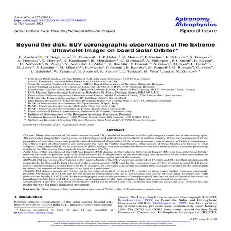 Beyond the disk: EUV coronagraphic observations of the Extreme Ultraviolet Im...
