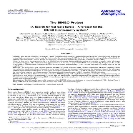 The BINGO Project IX. Search for fast radio bursts – A forecast for the BINGO...