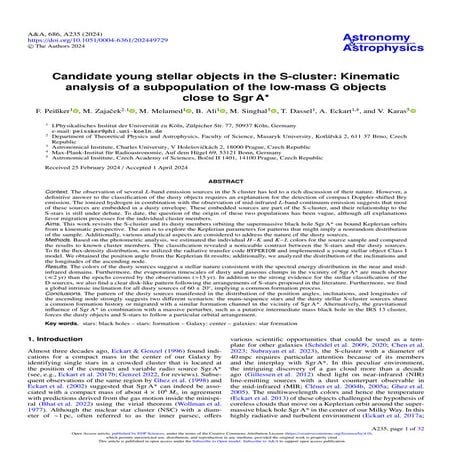 Candidate young stellar objects in the S-cluster: Kinematic analysis of a sub...