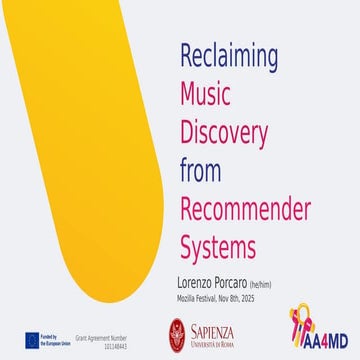 Algorithmic Auditing for Music Discoverability @ Mozilla Festival 2025