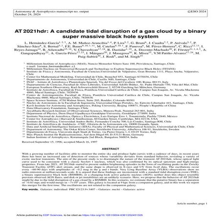 AT2021hdr: A candidate tidal disruption of a gas cloud by a binary super mass...