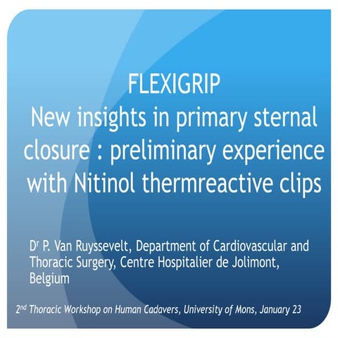 FLEXIGRIP Thoracic Trauma Workshop Mons 230115