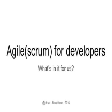 Agile for developers