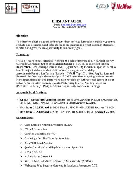 Dhishant -Latest Resume