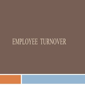 Employee Turnover