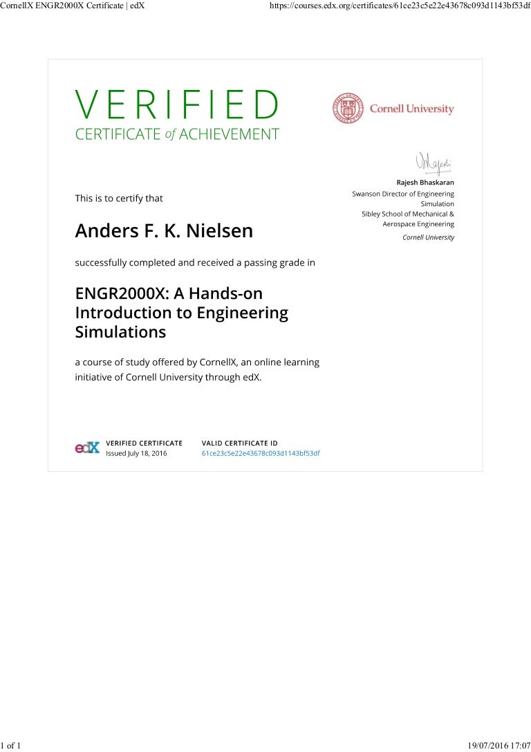 ENGR2000X Cornell University Certificate