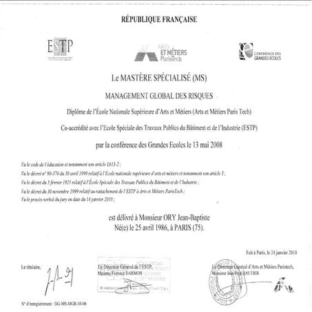 Dipolime ENSAM ESTP | PDF