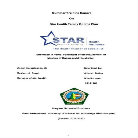 star health insurance summer report