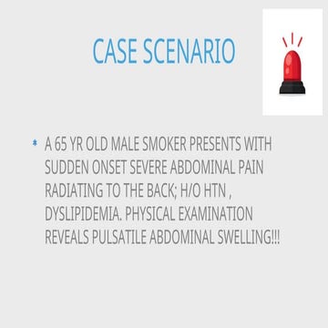 Abdominal aortic aneurysm (surgery ug ppt) | PPT
