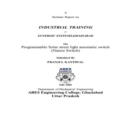 INDUSTRIAL TRAINING REPORT