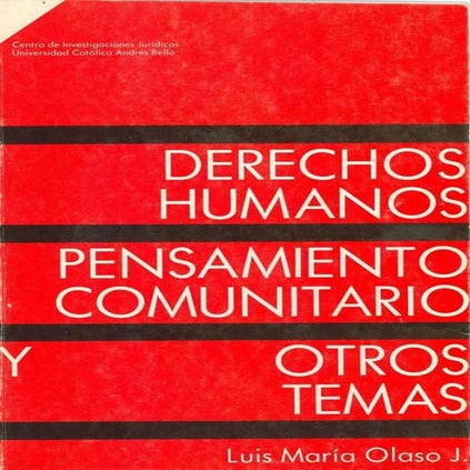Derechos Humanos Pensamiento Comunitario y otros temass