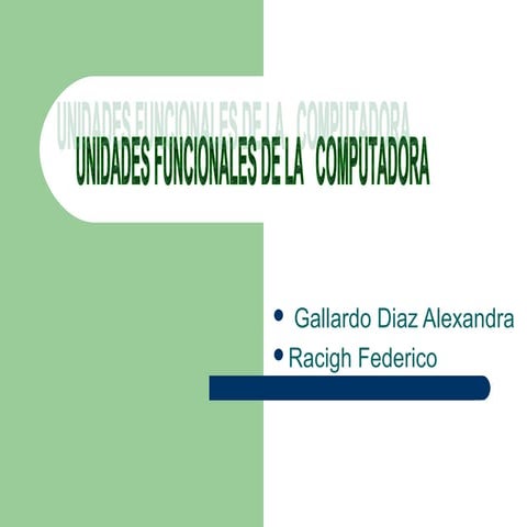 Unidades funcionales de la computadora | PDF