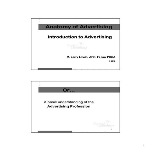 Anatomy of Advertising pdf Black and White