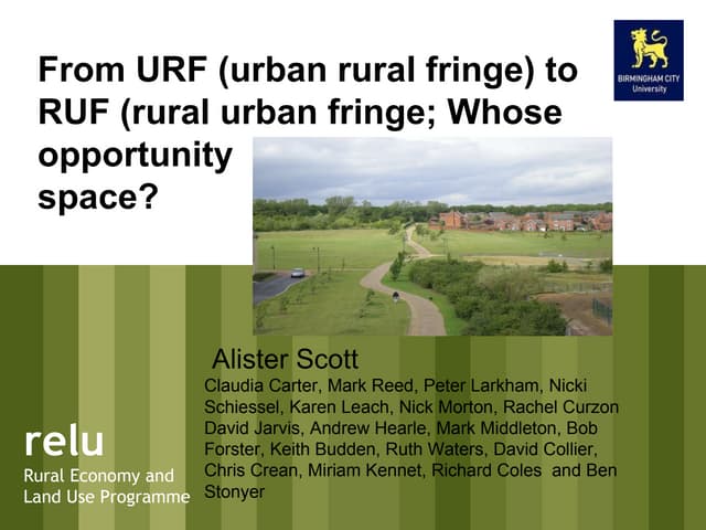 presentation to UK Ireland planning research conference 12-14 September  