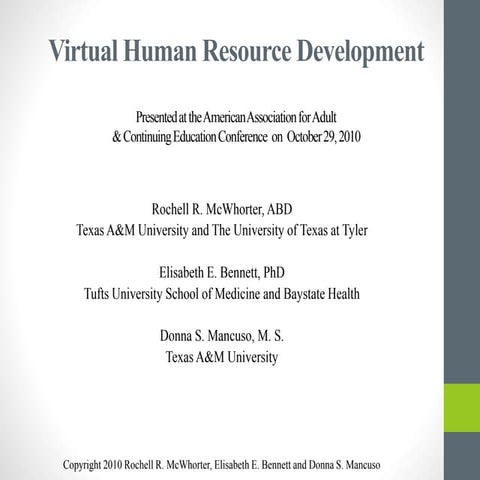 Virtual HRD Presentation