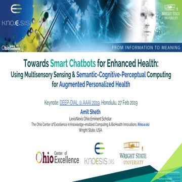 Towards Smart Chatbots for Enhanced Health: Using Multisensory Sensing & Sem...