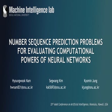 Number Sequence Prediction Problems for Evaluating Computational Powers ...