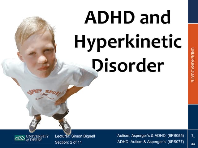 Section 2  - ADHD & Hyperkinetic Disorder
