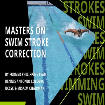 Swim stroke correction with the WAFSU.org audience