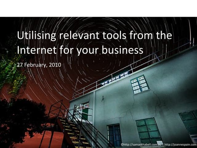 Internet Tools for Small Businesses