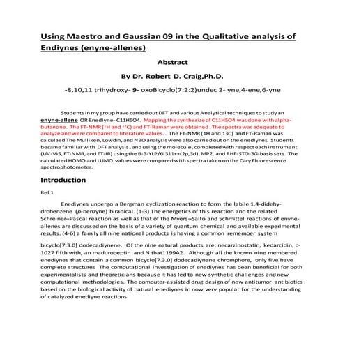 Aaa qualitative and  dft analysis of endiynes for isha slideshare