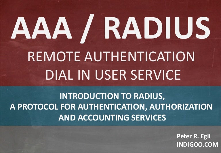 AAA & RADIUS Protocols