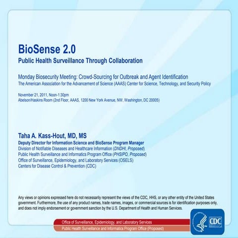 Public Health Surveillance Through Collaboration