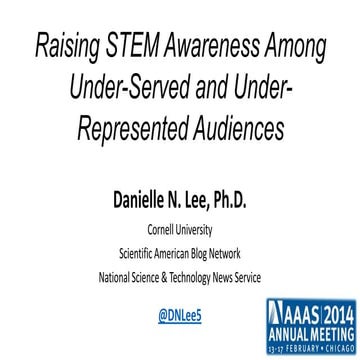 STEM News among underserved and under-represented audiences