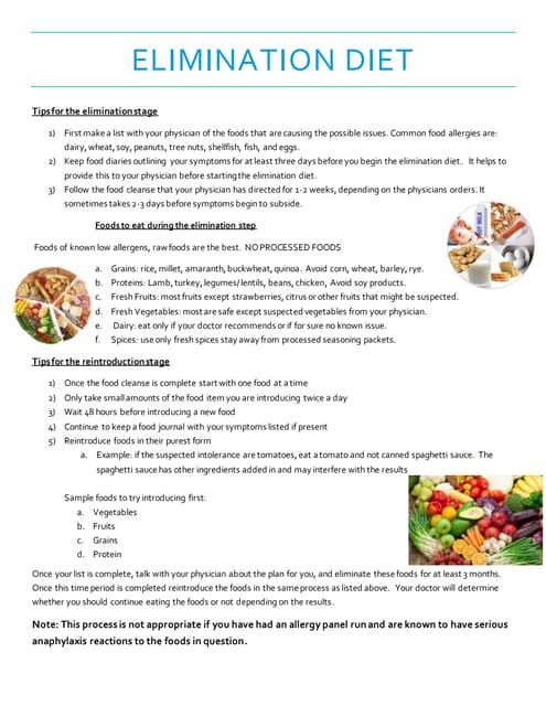 Elimination diet