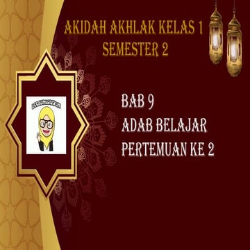 Materi Akidah Akhlak Kelas 1 Semester 2.