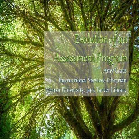 Evolution of an Assessment Program