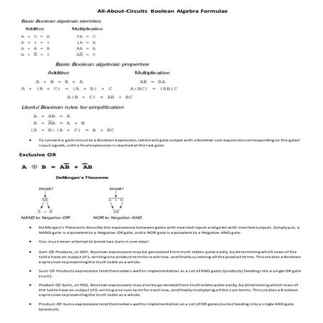 Aac   boolean formulae