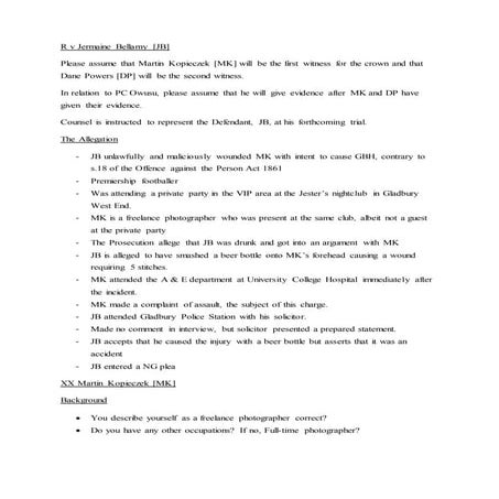 R v Jermaine Bellamy